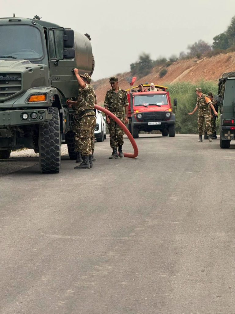 الجيش الوطني الشعبي يسخّر إمكاناته لإخماد حرائق الطارف