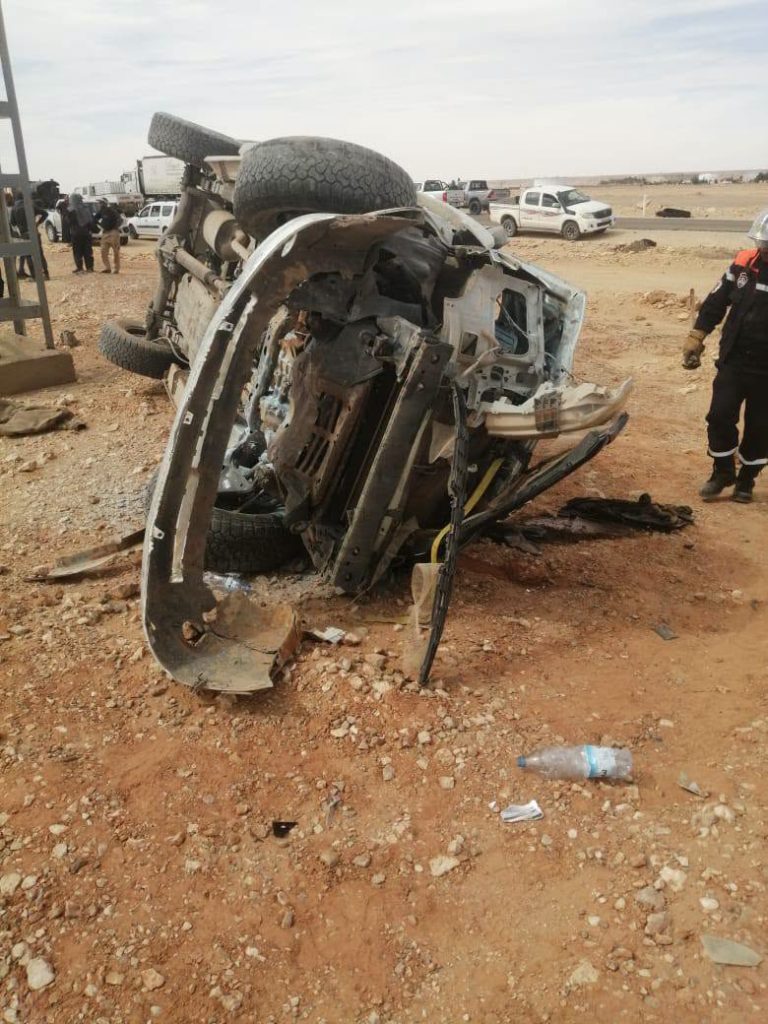 01 حالة وفــاة و 03 جرحى في حادث مرور بولاية اليزي