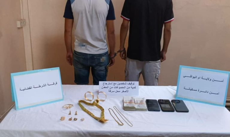 أم البواقي  شرطة مسكيانة توقف شخصين مشتبه فيهما في قضية سرقة من داخل مسكن وتسترجع المسروقات