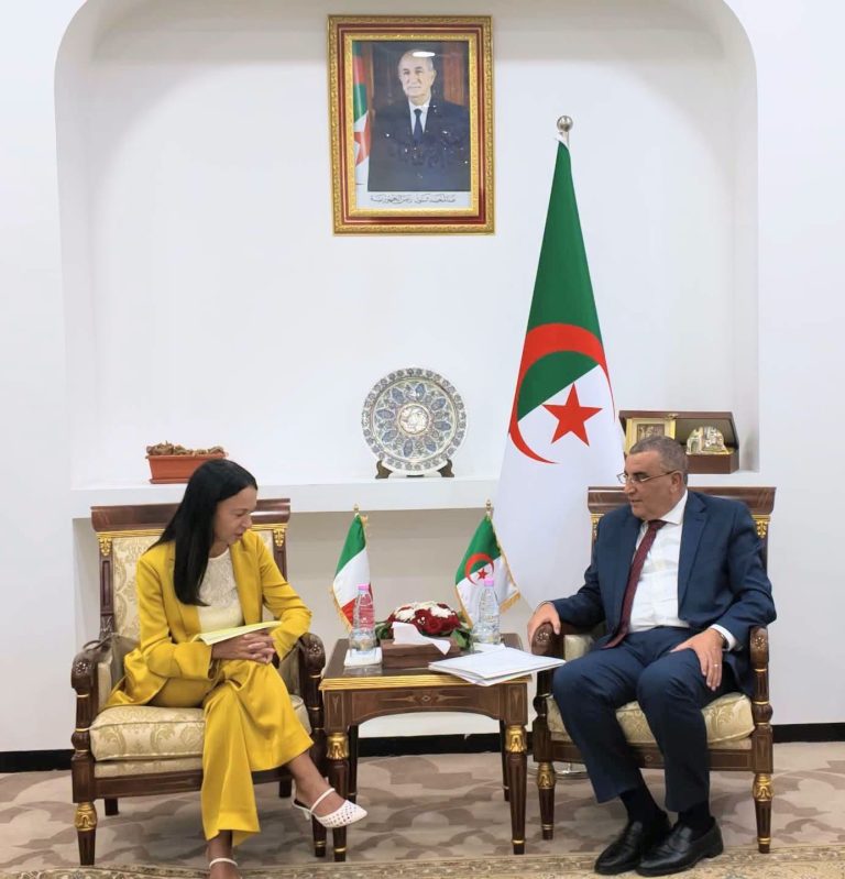 جلاوي يستقبل سفيرة إيطاليا بالجزائر لبحث سبل تعزيز التعاون في مجال الأشغال العمومية والمنشآت القاعدية